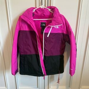 The North Face Kids' Pink and Black Puffer Jacket